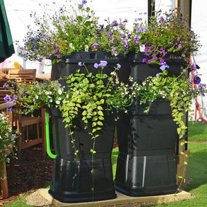 Rainwater Terrace Double 2 Tier 268 Litre Water Butt - Freeflush Rainwater Harvesting Ltd. 