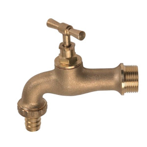 Brass or chrome water butt tap