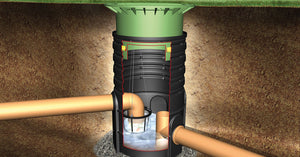 Sedimentation filter shaft, suitable for pedestrian loading - Freeflush Rainwater Harvesting Ltd. 