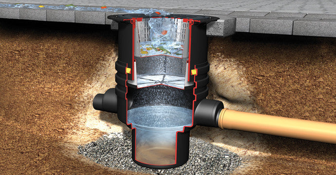 SuDS drainage Infiltration filter shaft