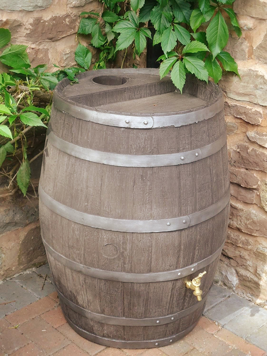 Water Butal High Quality Water Butt | Wood and Stone Effect Waterbutt | FreeFlush