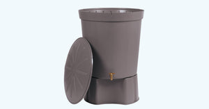 Lanzarote Garphite Grey 300 litre water butt - Freeflush Rainwater Harvesting Ltd. 