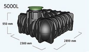 5000 litre SuDS Rainwater Attenuation Tank - Freeflush Rainwater Harvesting Ltd. 