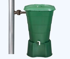 Square water butt green 200, 300 and 500 litre - Freeflush Rainwater Harvesting Ltd. 