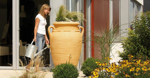 Antique amphora terracotta vase water butt, 250, 360 and 600 litre capacity - Freeflush Rainwater Harvesting Ltd. 