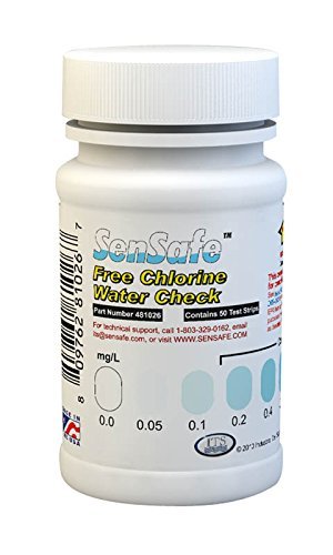 Water Free Chlorine Test Strips 0-6ppm (50 strips)